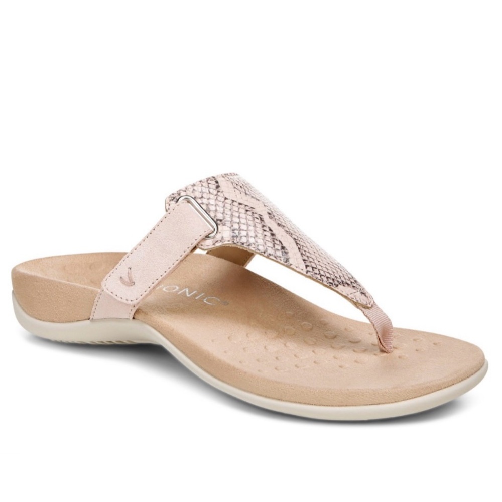 Vionic Wanda Women's Leather T-Strap Supportive Sandal